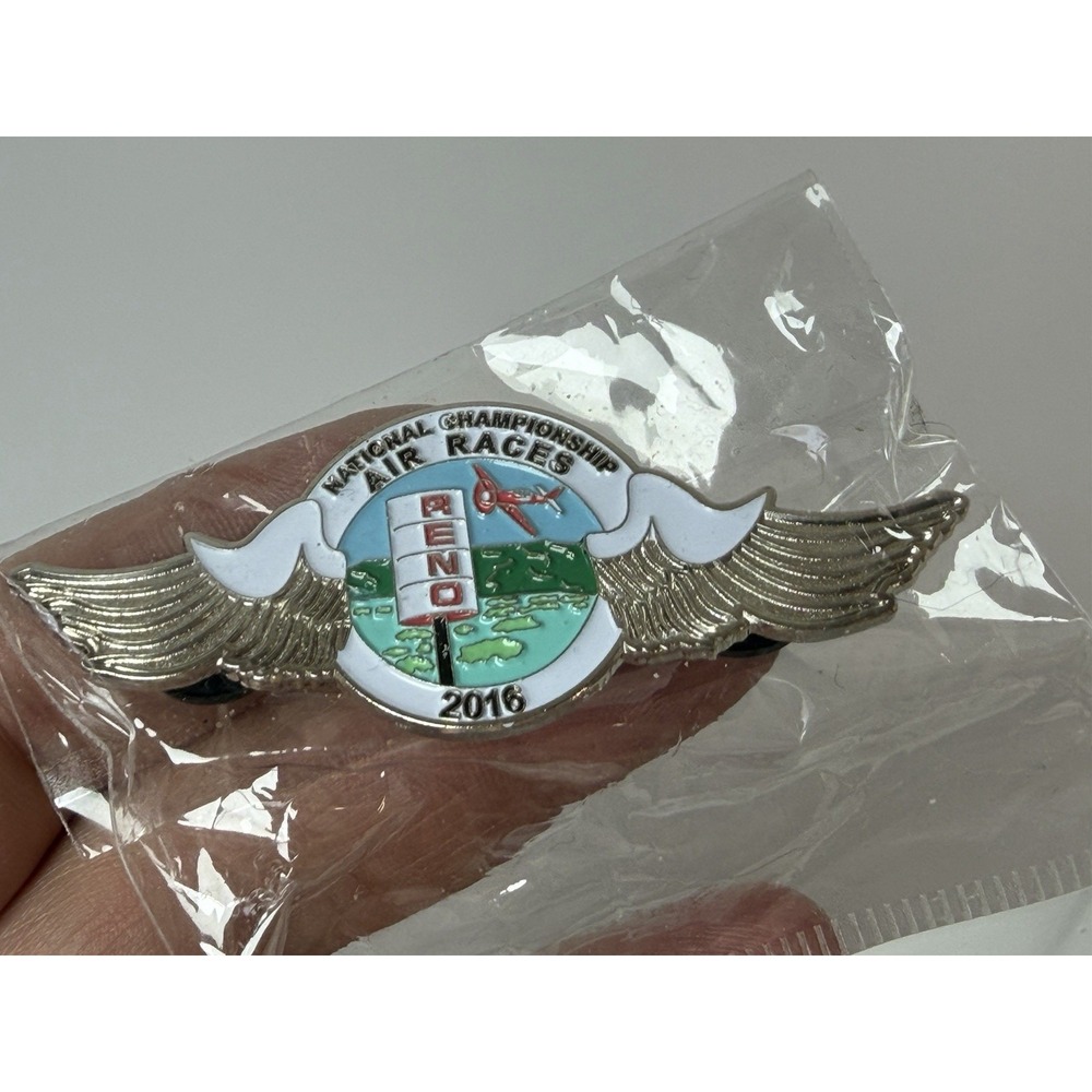 2016 National Championship RENO AIR RACES Wings Enamel Lapel Pin Nevada